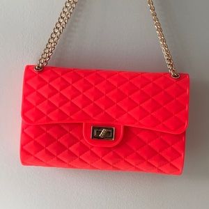 Neon Orange Jelly bag from Italy